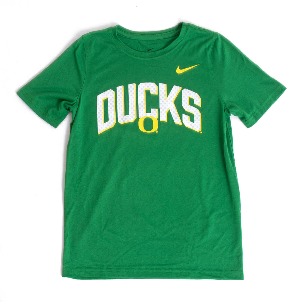 Classic Oregon O, Nike, Green, Crew Neck, Kids, Youth, Football, Legend, Sideline, T-Shirt, 800671